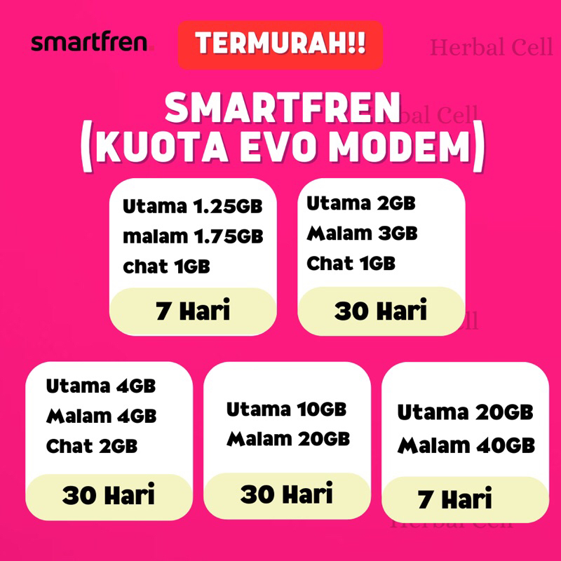 PAKET DATA SMARTFREN SUPER MURAH KUITA EVO MODEM