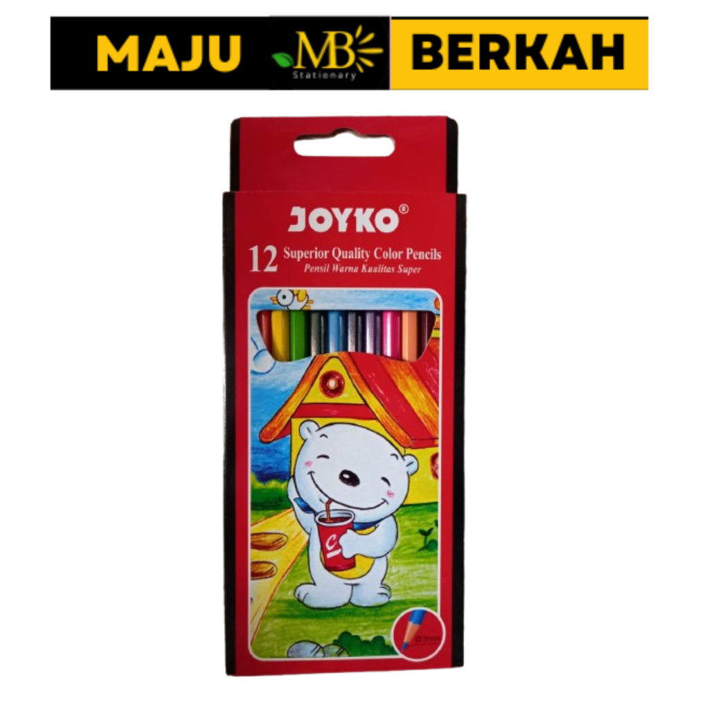 

JOYKO Pulas 12 Warna Panjang / Color Pencil Joyko / Pensil Warna