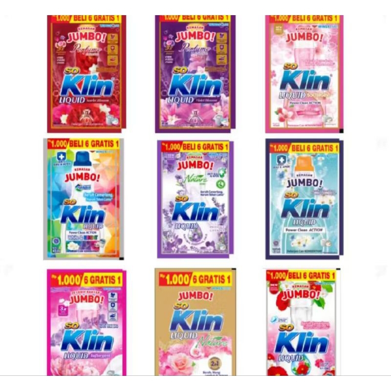 soklin renceng,soklin liquid jumbo14 sachet
