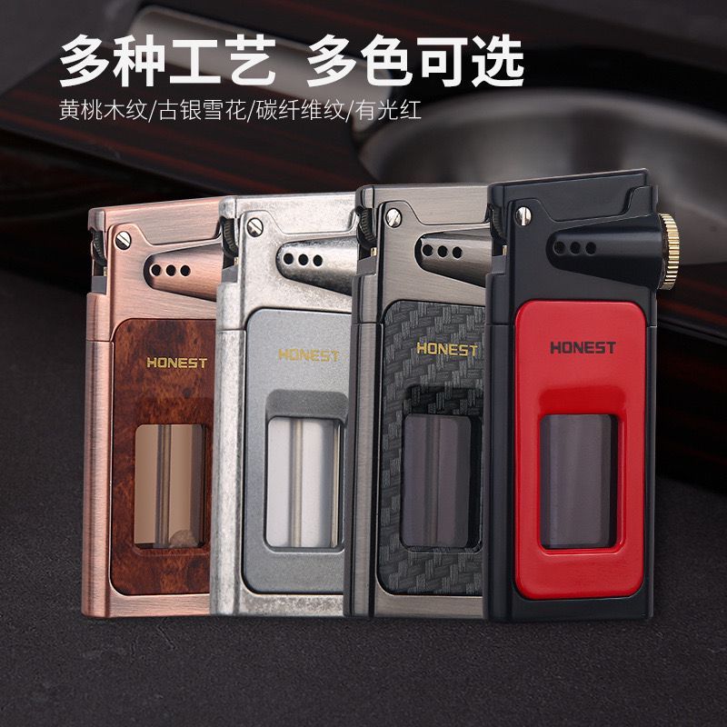 Korek Api Lilin Klasik Sumbu Minyak Honest Vintage Oil Lighter Dengan Kaca Transaparant Indikator