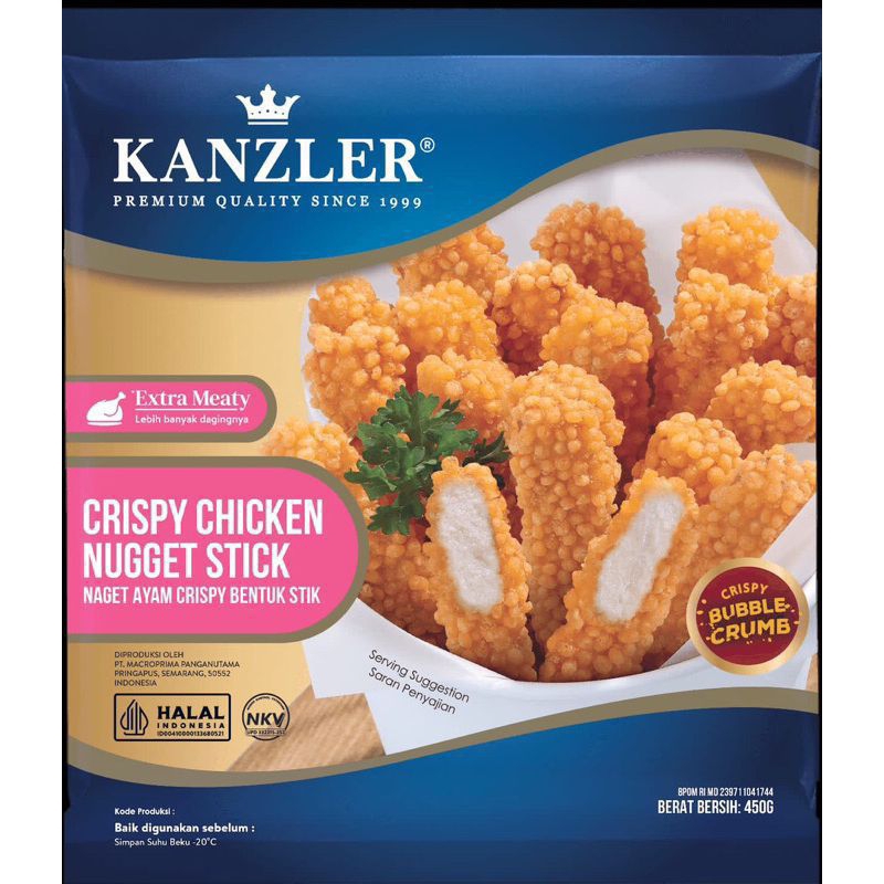 

KANZLER NUGGET CHICKEN CRISPY STICK 450GR