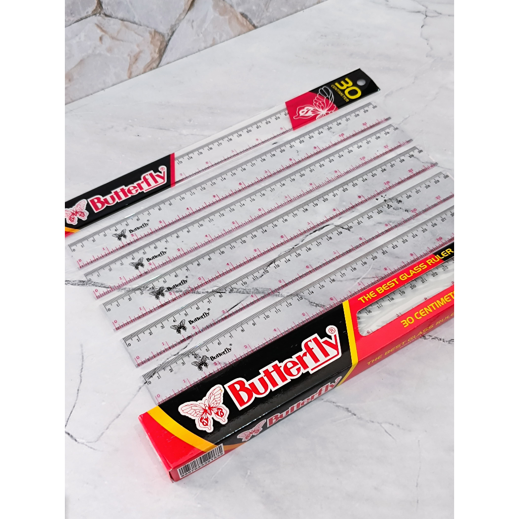 

SELUSIN ( 12 BIJI ) Penggaris Butterfly 30cm