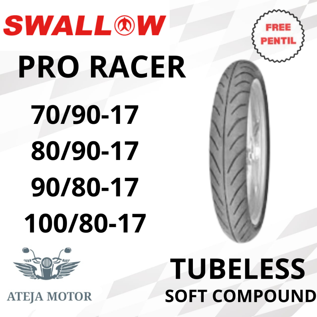 Ban Ring 17 Ban Tubeless Swallow Pro Racer 70/90-17 80/90-17 90/80-17 100/70-17 Ban Tubeless Ring 17