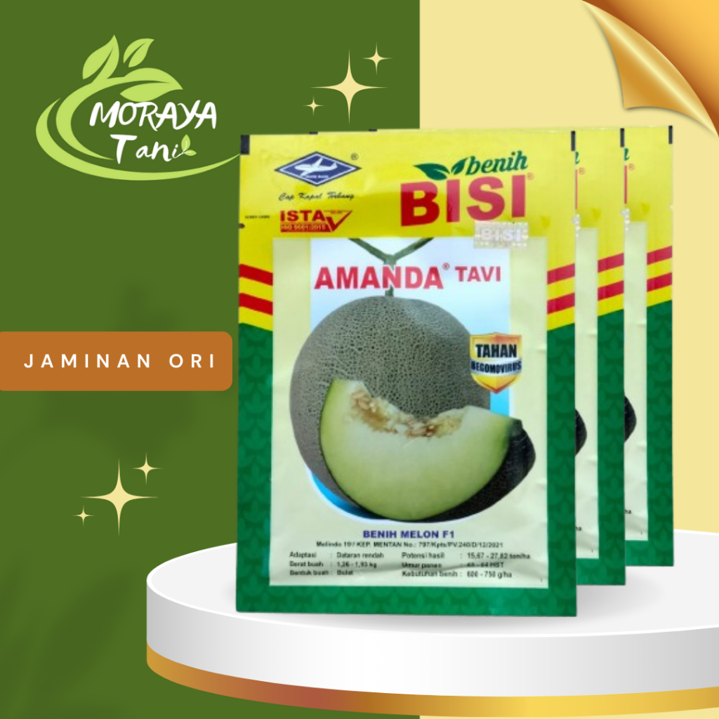 Benih melon Amanda Tavi isi 550 biji cap kapal terbang bisi asli