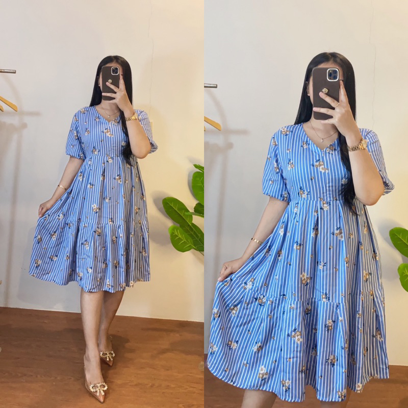 Nagita Dress || dres bahan rayon premium || dres bumil || dres busui || dres kekinian