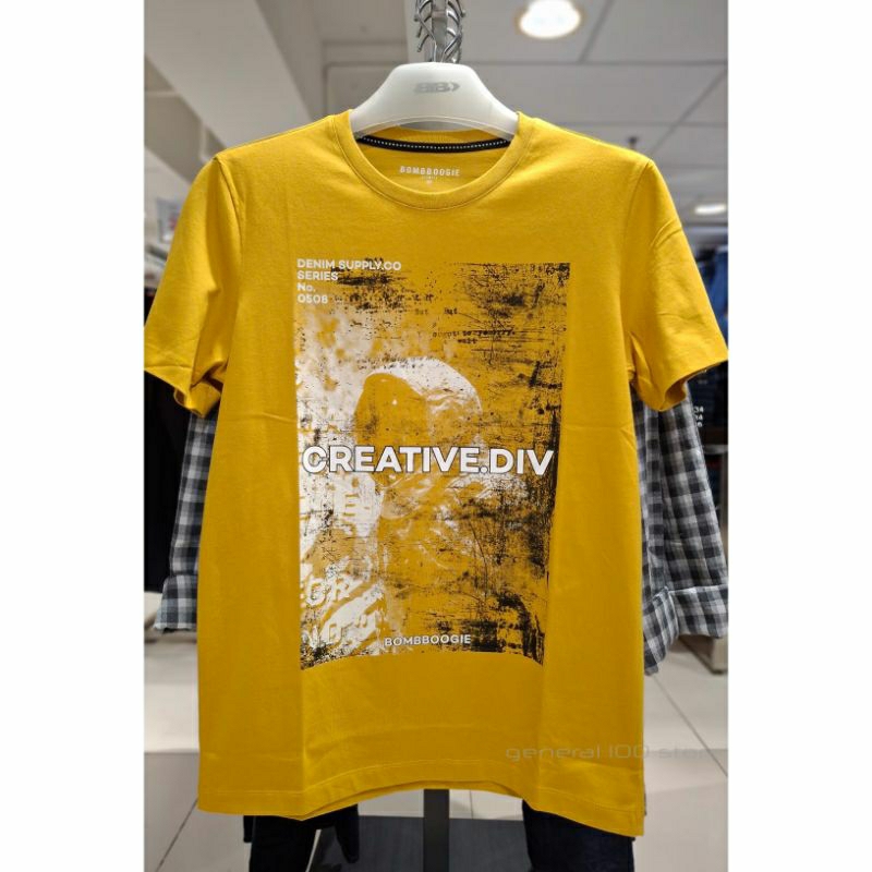 BOMBBOOGIE 100% ORI Kaos Bombboogie Original Warna Mustard
