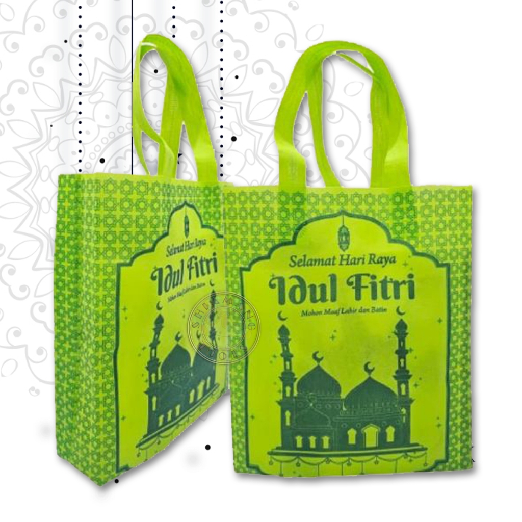

6pcs Goodie bag Lebaran 30x40x8 Cm Dan 38x45x8 Cm / Tas Spunbond Belanja
