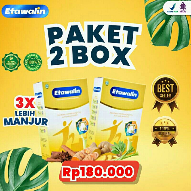 

Etawalin Paket 2 Box - Bantu Atasi Nyeri sendi Tulang Asam Urat Rematik, Jaga Kesehatan Tulang