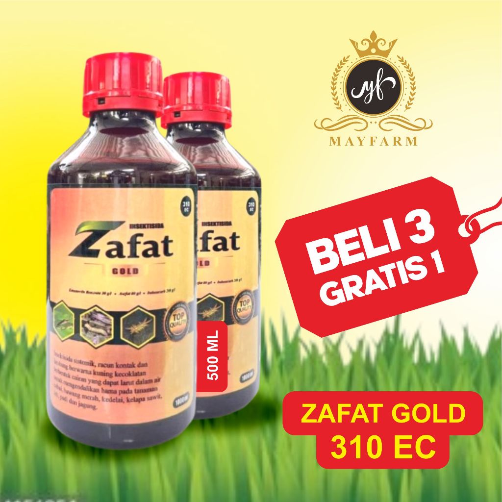 ZAFAT GOLD 310 EC 500ML - Insektisida Sistemik untuk Ulat, Thrips, dan Kutu Kebul