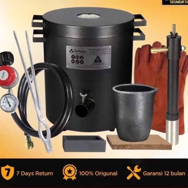 Melting Furnace Tin Silver Copper Aluminium Melting Gas Gold Melting Furnace 10 KG