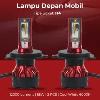 HAOSJ Lampu Mobil LED ZES Headlight 12000LM 55W H4 12V 2PCS - K5