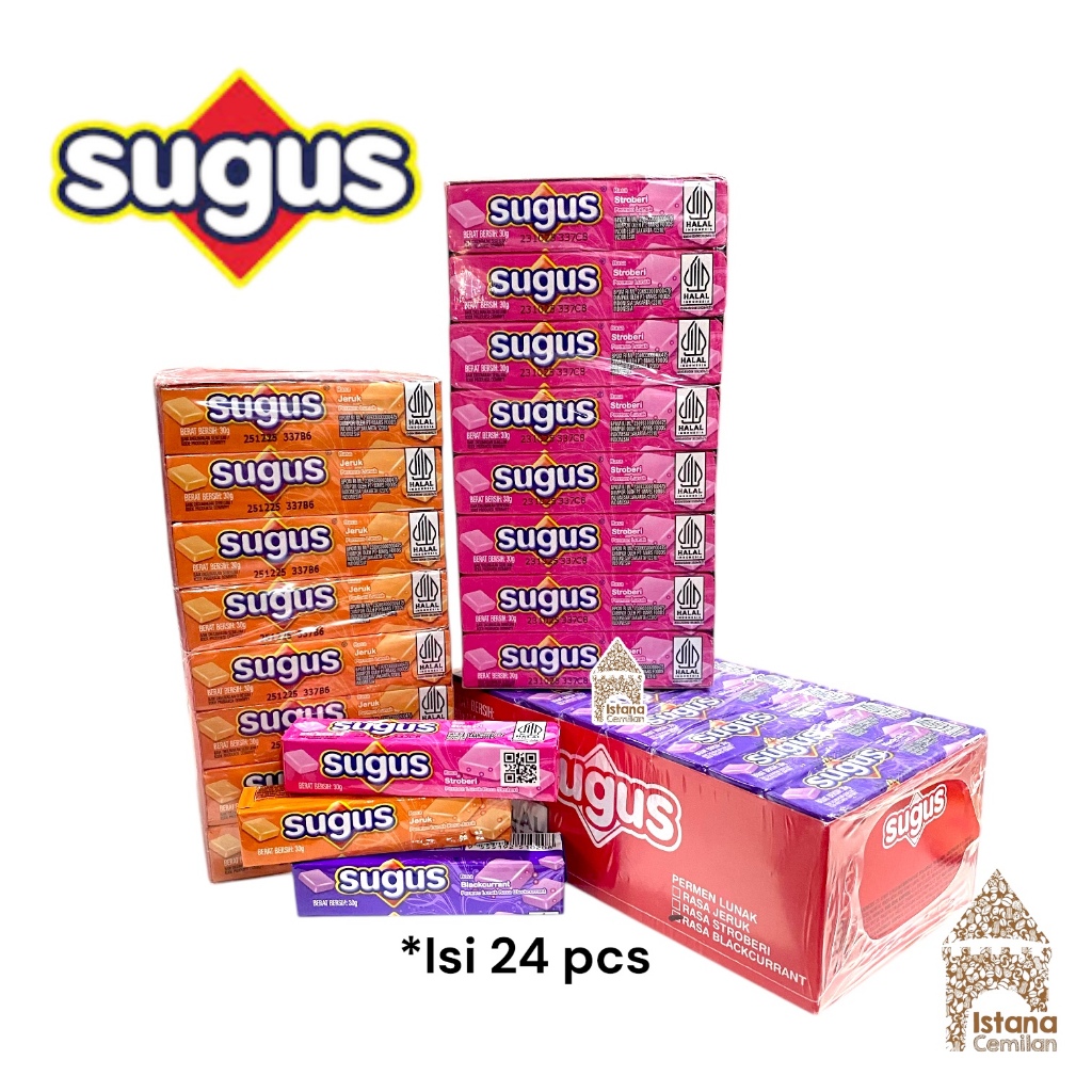 

SUGUS Permen Lunak Rasa Buah Stik PACK (isi 24 pcs)