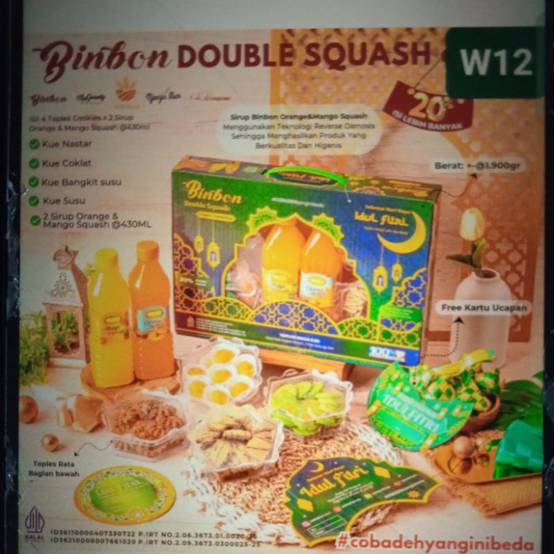 

PROMO paket kue lebaran bingkisan binbon doubel squest 4+2 w12