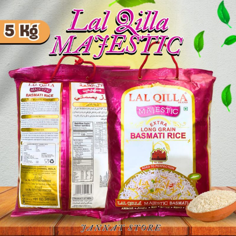 

LAL QILLA MAJESTIC BIRYANI BASMATI RICE XXXL ASLI KEMASAN 5KG