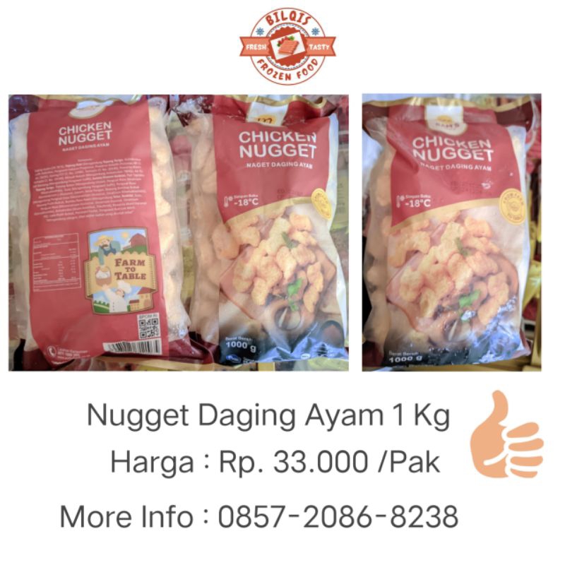 

Nugget Ayam (Chikken Nugget ) 1Kg