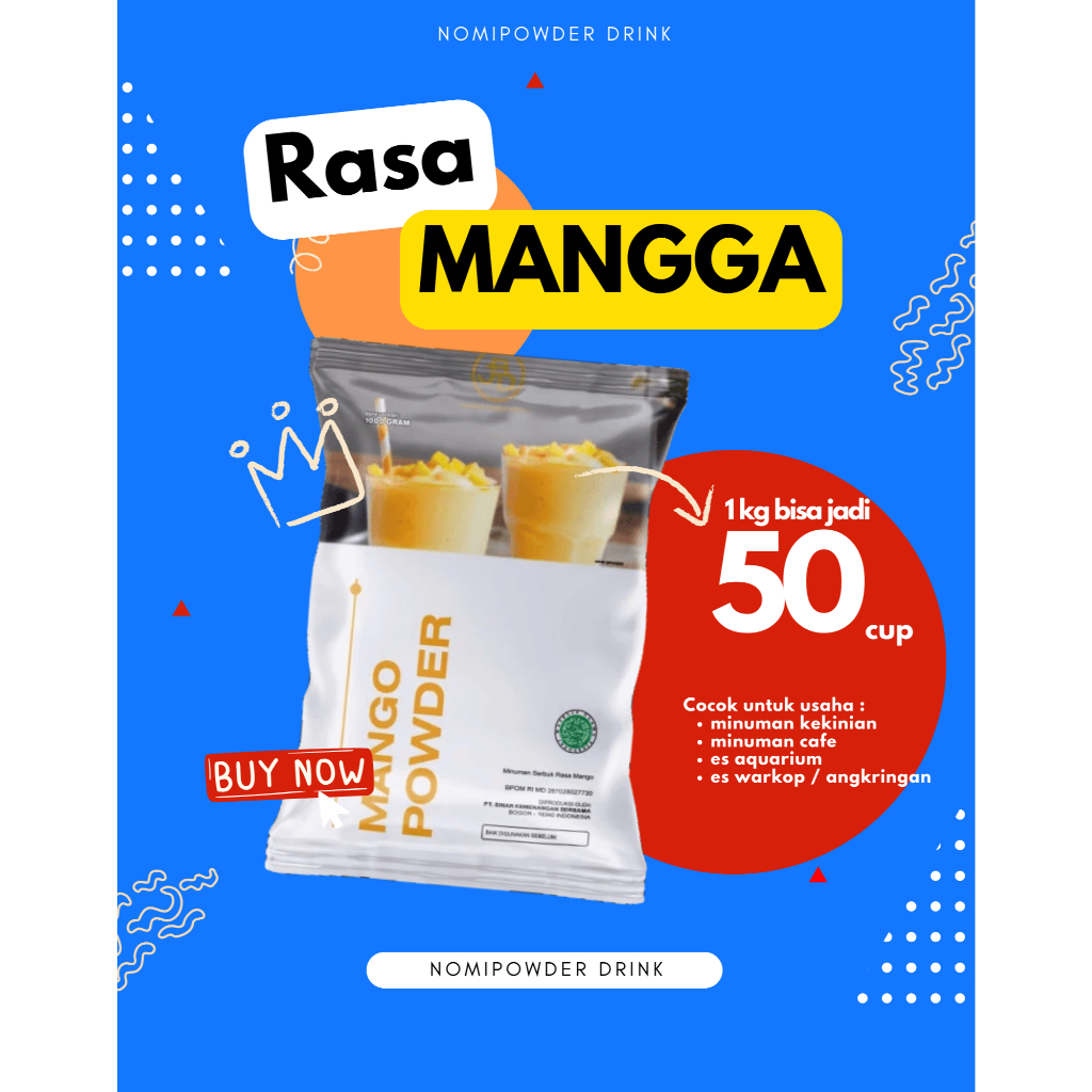 

Bubuk Minuman Premium MANGO -Jakarta Bubble Drink | BPOM&HALAL