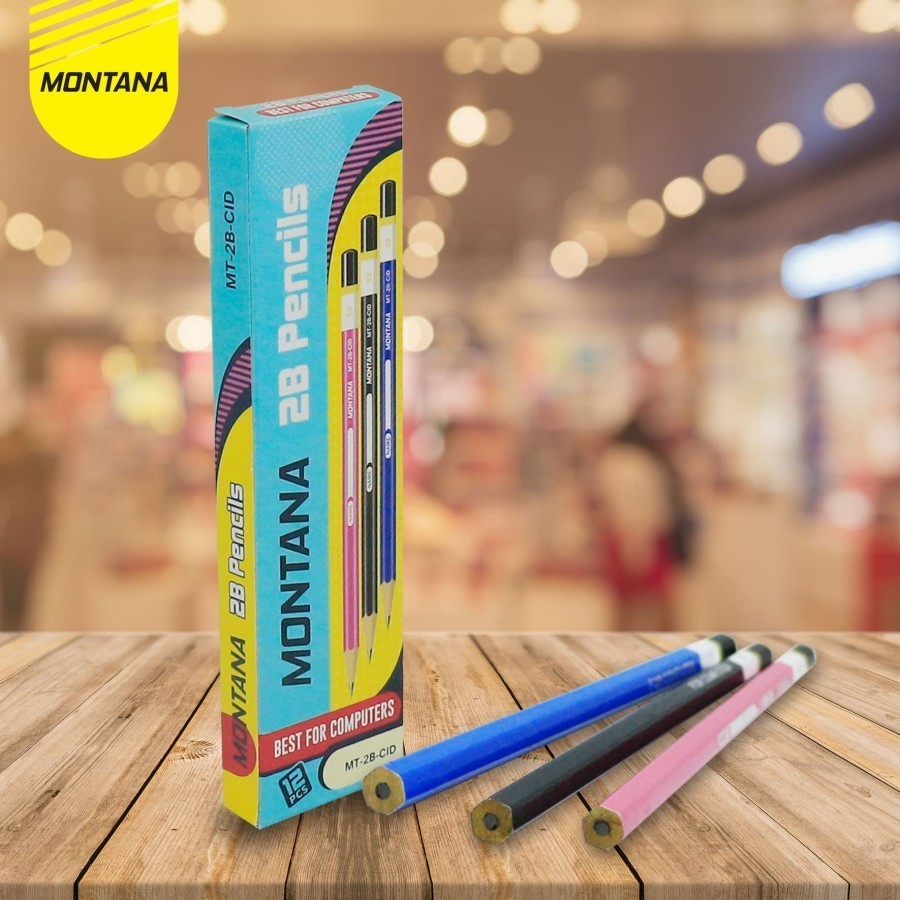 

Pensil 2B Montana 1 pak isi 12 pensil 3 Warna
