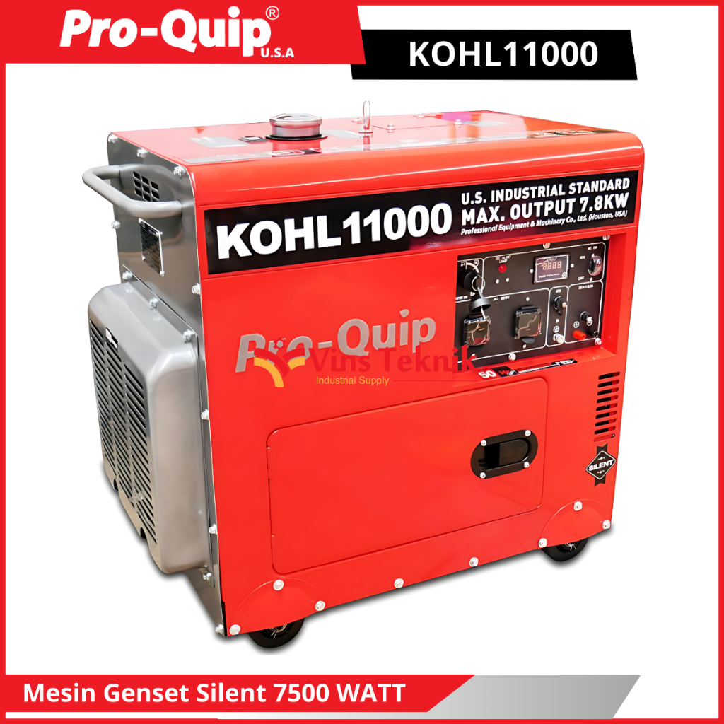 Mesin genset silent solar 7500 WATT generator set PROQUIP KOHL11000