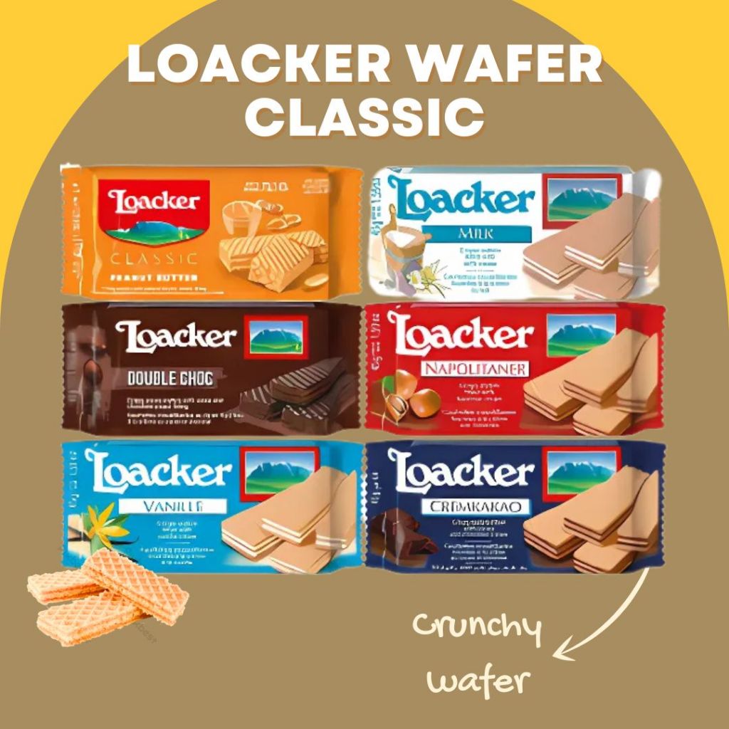 

Waffer Loacker Classic Semua Varian 45 gram/ Waffer Import/ Snack Import