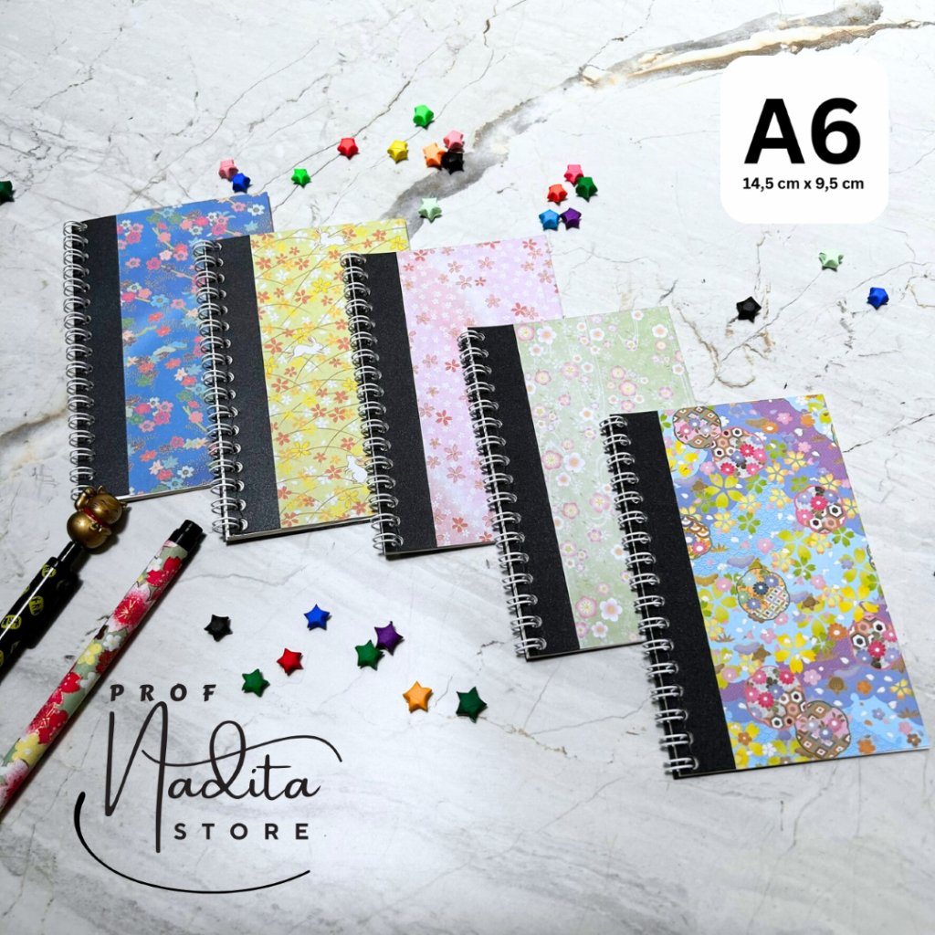 

LIMITED EDITION! Buku catatan notebook ring A6 sampul ORI Jepang unik