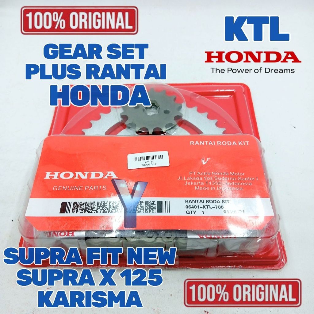 GEAR SET HONDA , KHARISMA , REVO LAMA , BLADE LAMA KTL BERKUALITAS
