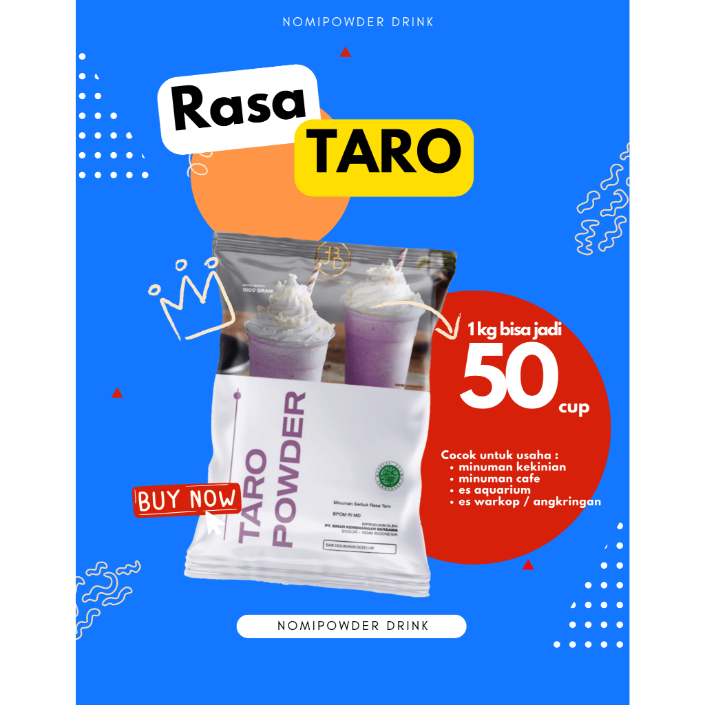 

Bubuk Minuman Premium TARO -Jakarta Bubble Drink | BPOM&HALAL
