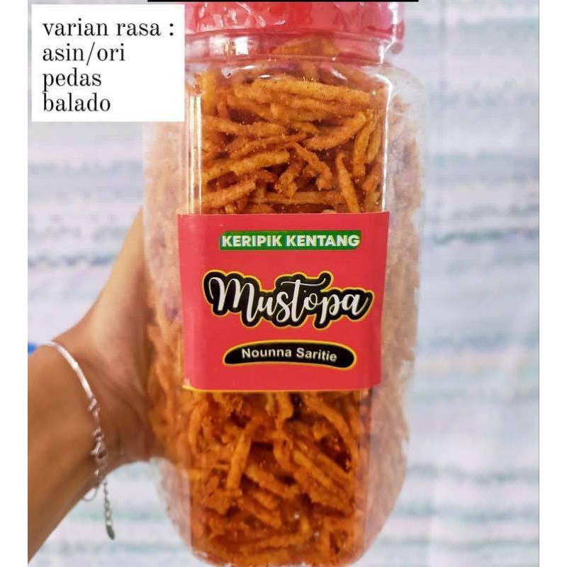 

Keripik Kentang Mustopa toples Nounna Saritie