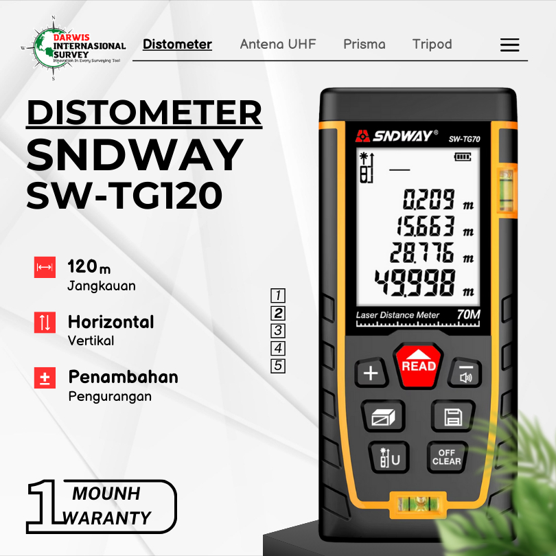 Distometer Laser SNDWAY SW-TG120