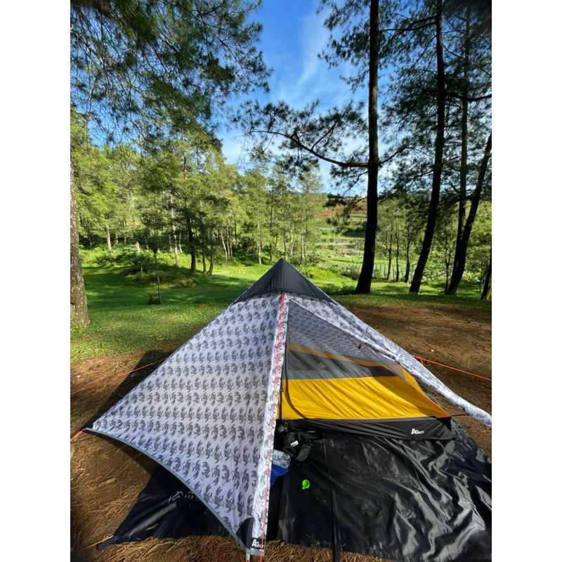 Tarp tent agrey print