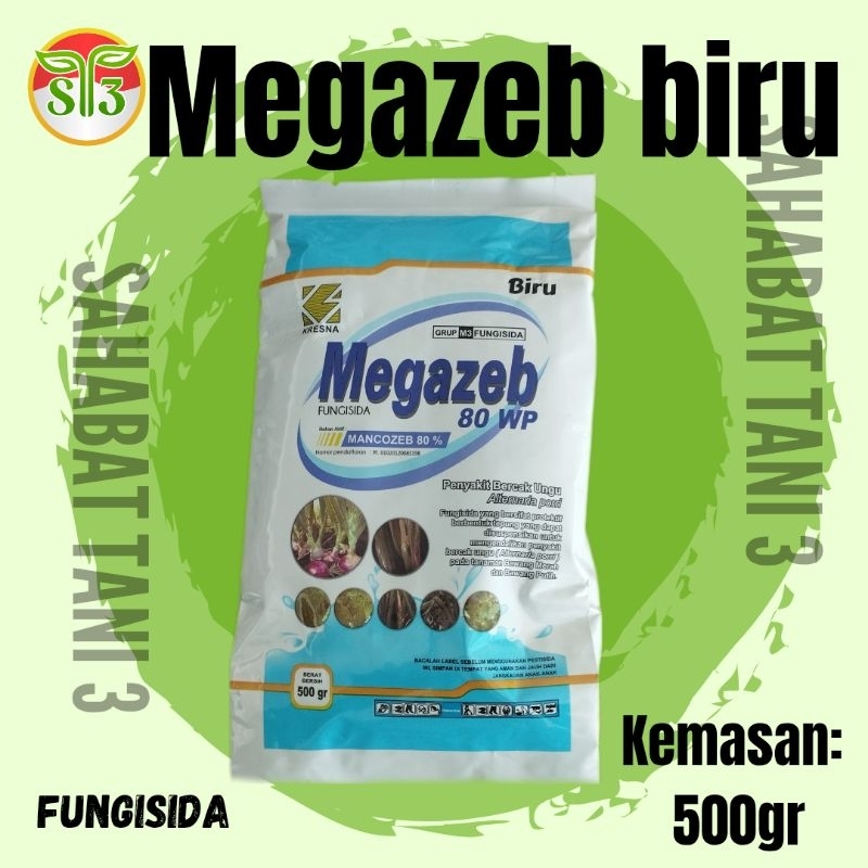 MEGAZEB BIRU 80WP 500 Gram | fungisida mankozeb | fungisida megazeb | fungisida mankozeb | fungisida