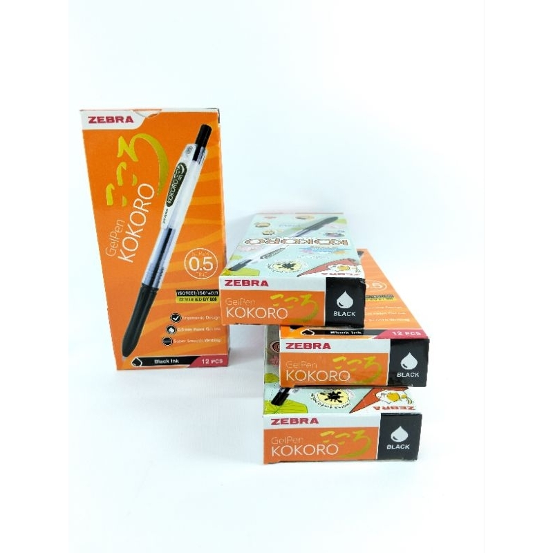 

Zebra Pulpen Gel KOKORO 0.5mm 12pcs / Pulpen Gel Kokoro Zebra 0.5mm