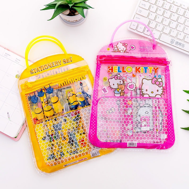 

Stationery Set 6 in 1 Free Bag Alat Tulis Anak Sekolah Buku Pulpen Penghapus Pengaris