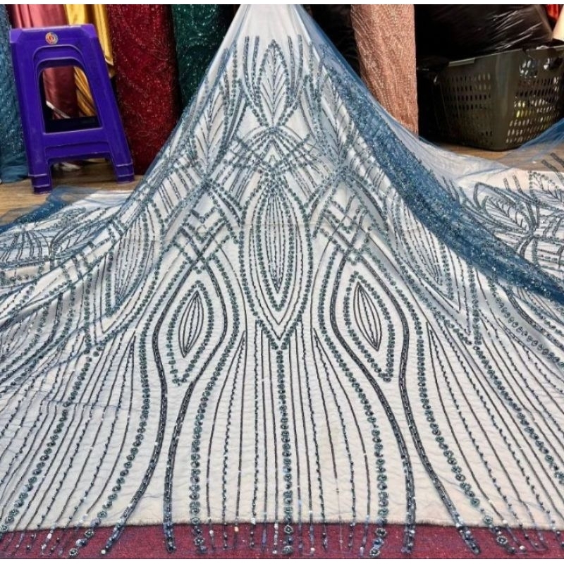 Pusat grosir - kain tulle full payet jepang premium