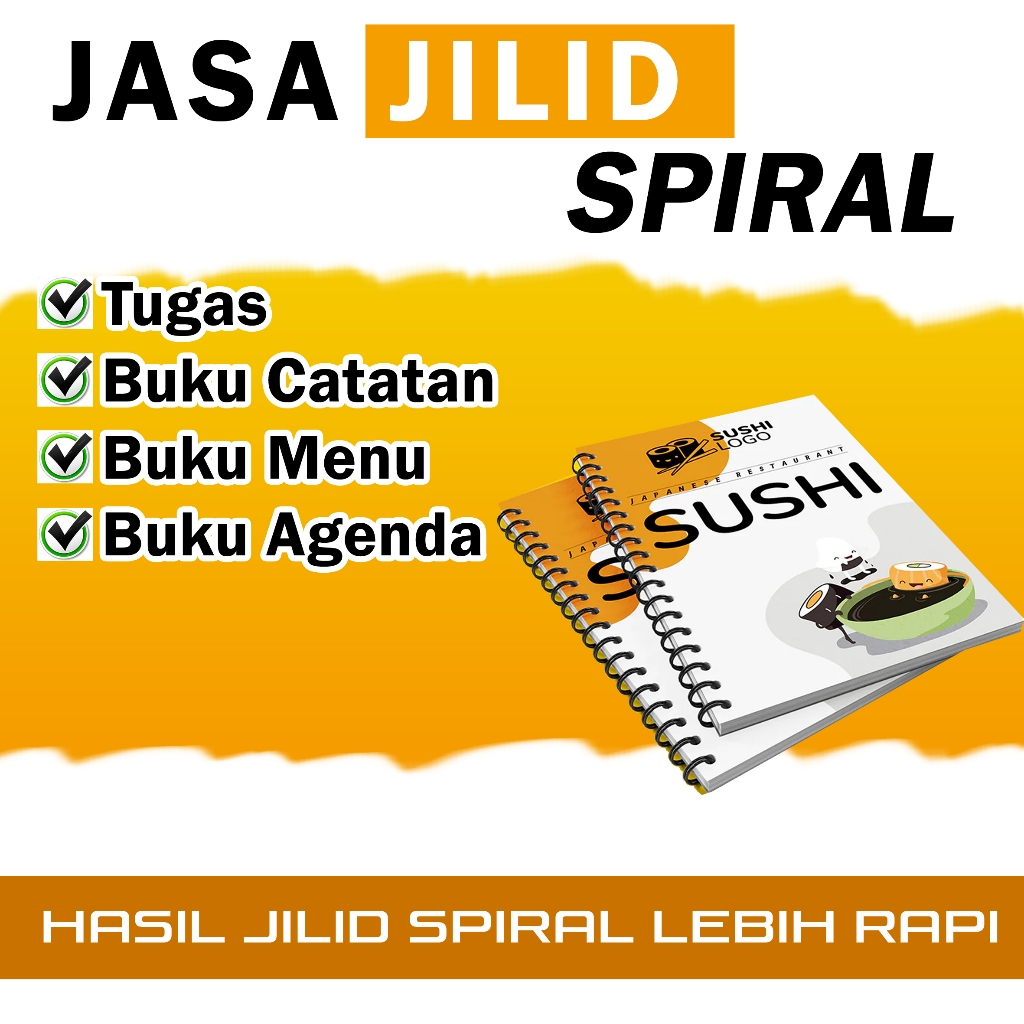 JASA JILID SPIRAL, LAMINATING + SPIRAL