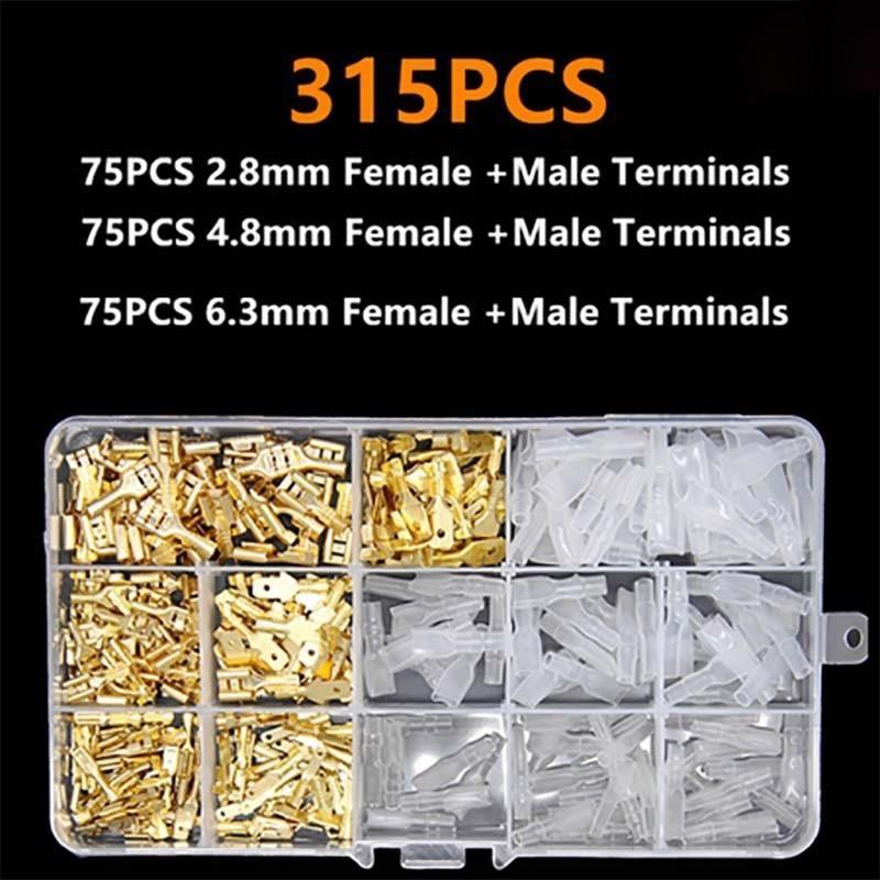 Set Terminal Sekun Soket Skun Kabel Gepeng Konektor Terminal Kabel Listrik Skun Gepeng Terminal Male