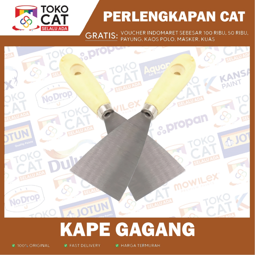 Kape Gagang Karet | Pisau Dempul Pengerok | Cat Scrapper | Kape Besi