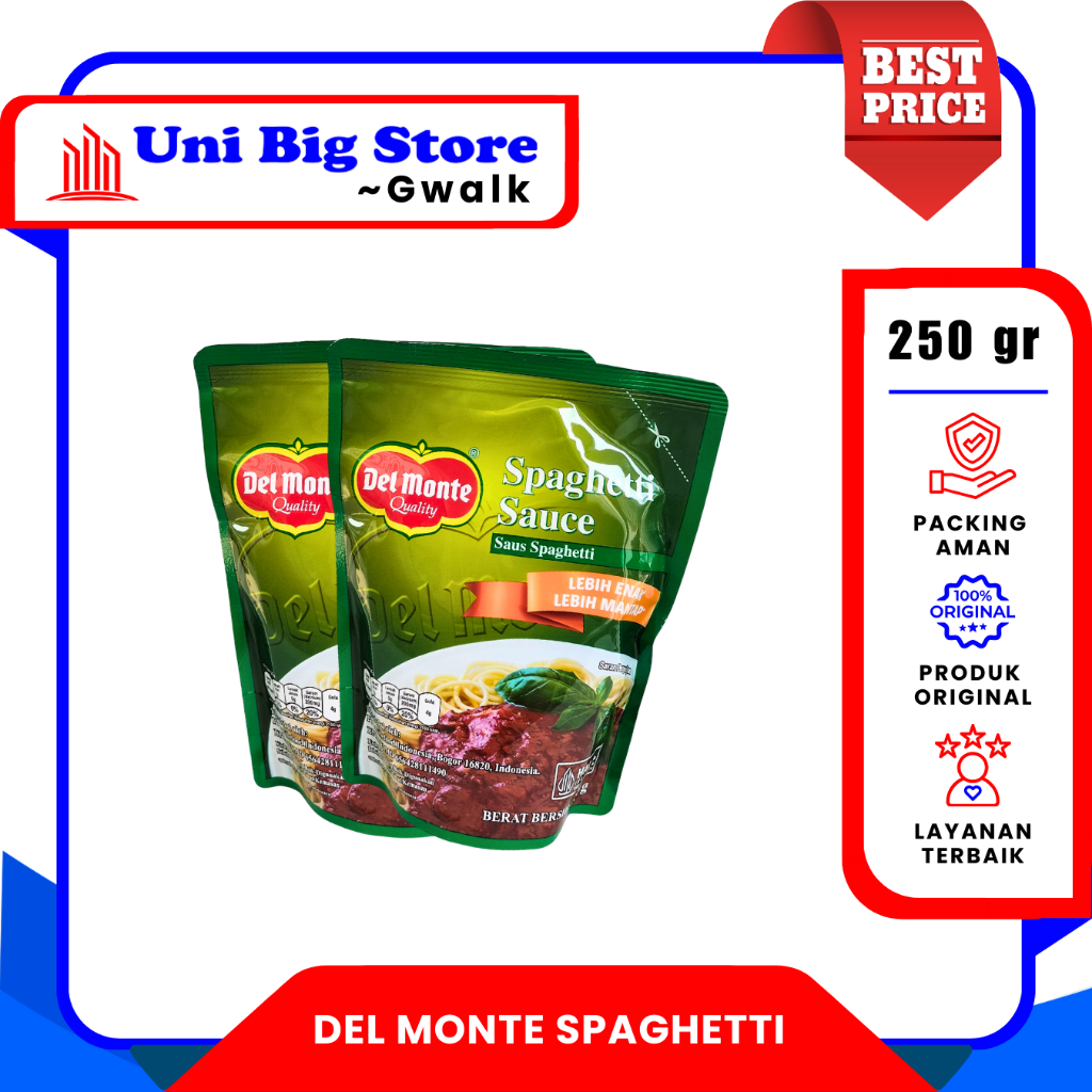 

DEL MONTE DELMONTE SPAGHETTI SAUCE SAUS PASTA - 250 gr