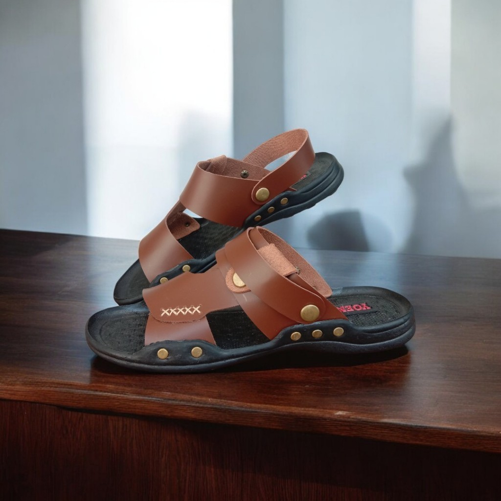 Sandal Selop Kulit Terlaris / Sandal Kulit Pria Dewasa Merk Yoenkoe Tasik