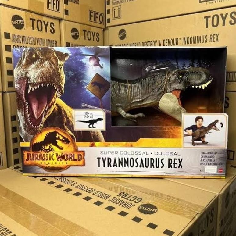 JURASSIC WORLD ORIGINAL MATTEL SUPER COLOSSAL TYRANNOSAURUS REX T-REX