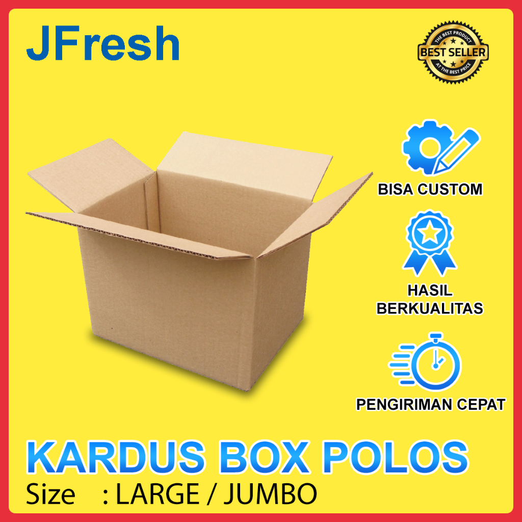 

Kardus Box Polos Ukuran Besar Jumbo / Size Large Dus Packing Pindahan Karton Packaging Kotak Kemasan Kardus Murah Panjang dan Tebal Carton Pembungkus Barang