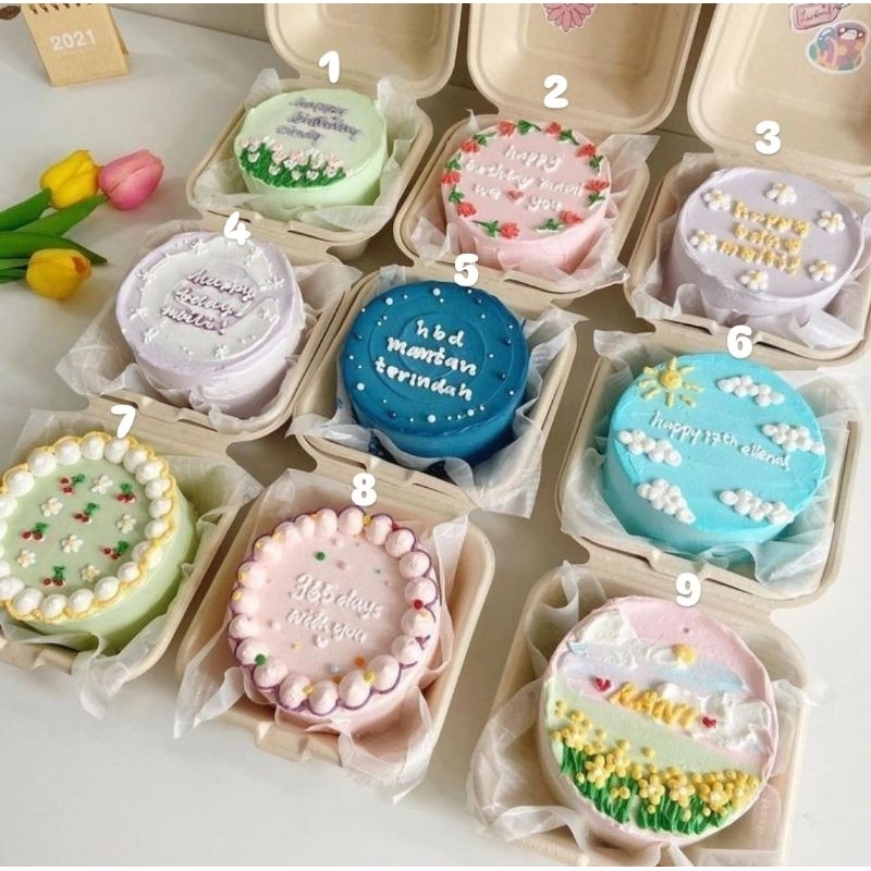 

bento cake korean aesthetic bebas req foto & tulisan