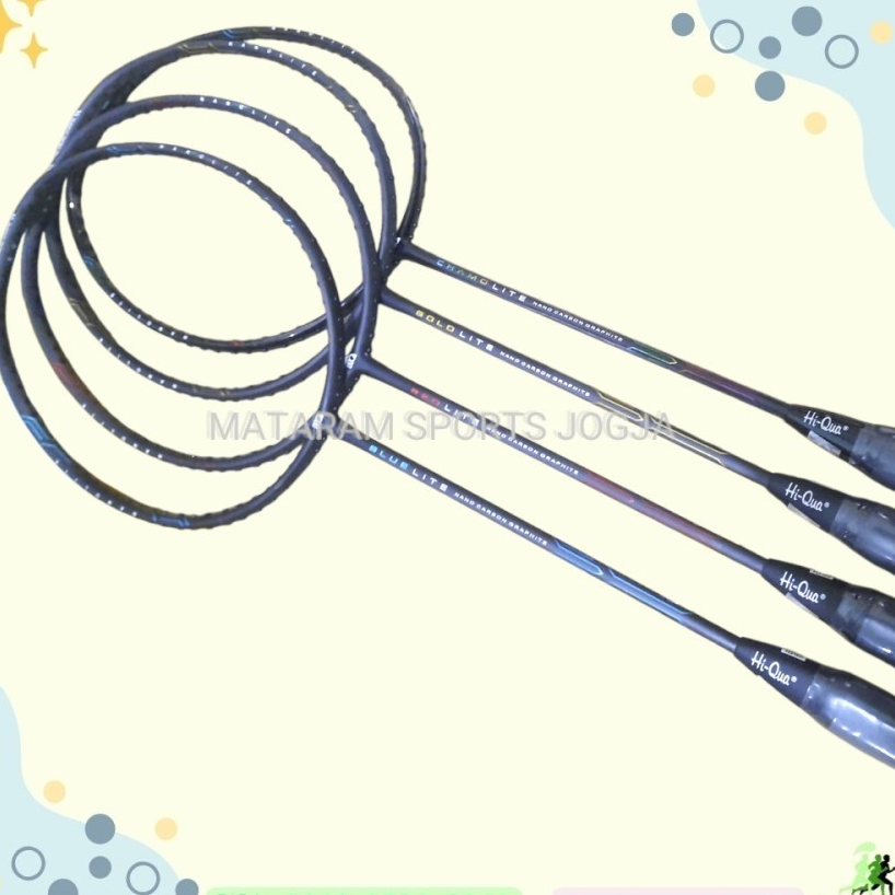 Raket Badminton Hiqua Chamo, Blue, Gold, Red Lite Original