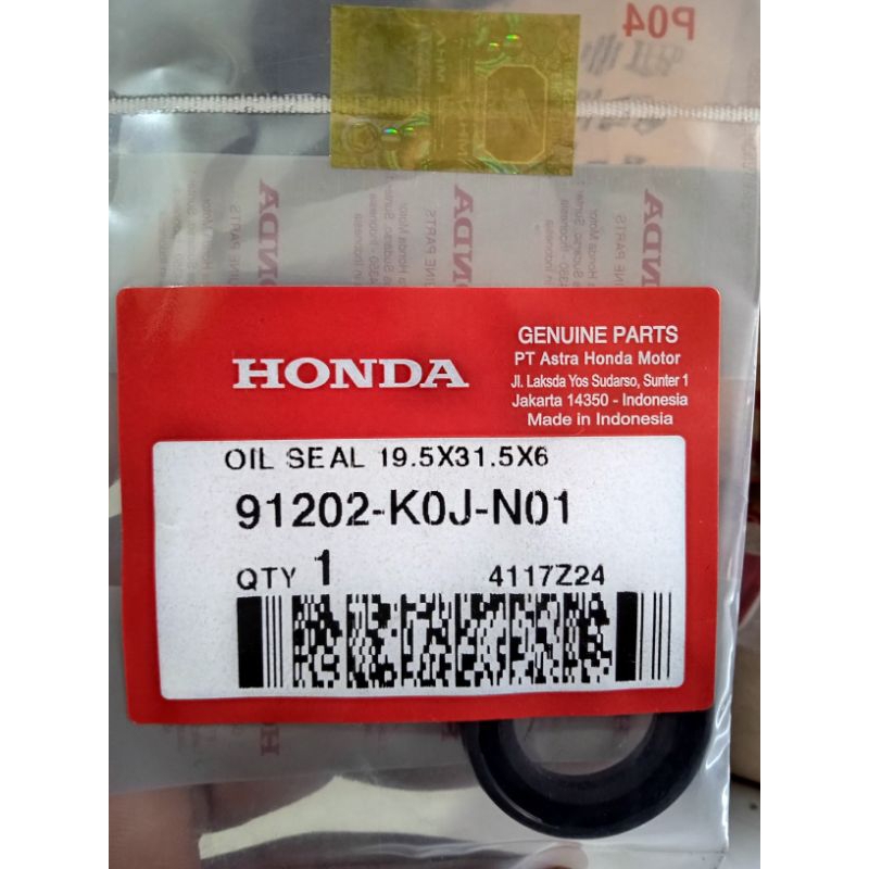 Seal Kruk As (kiri) 91202K0JN01 Honda BeAT K1A/KOJ Original Asli AHM