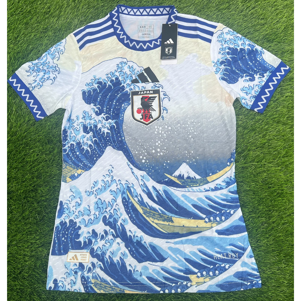 (PLAYER ISSUE) Jersey Jepang Great Wave Off Kanagawa Baju Sepak Bola PLAYER ISSUE PREMIUM GRADE TERB