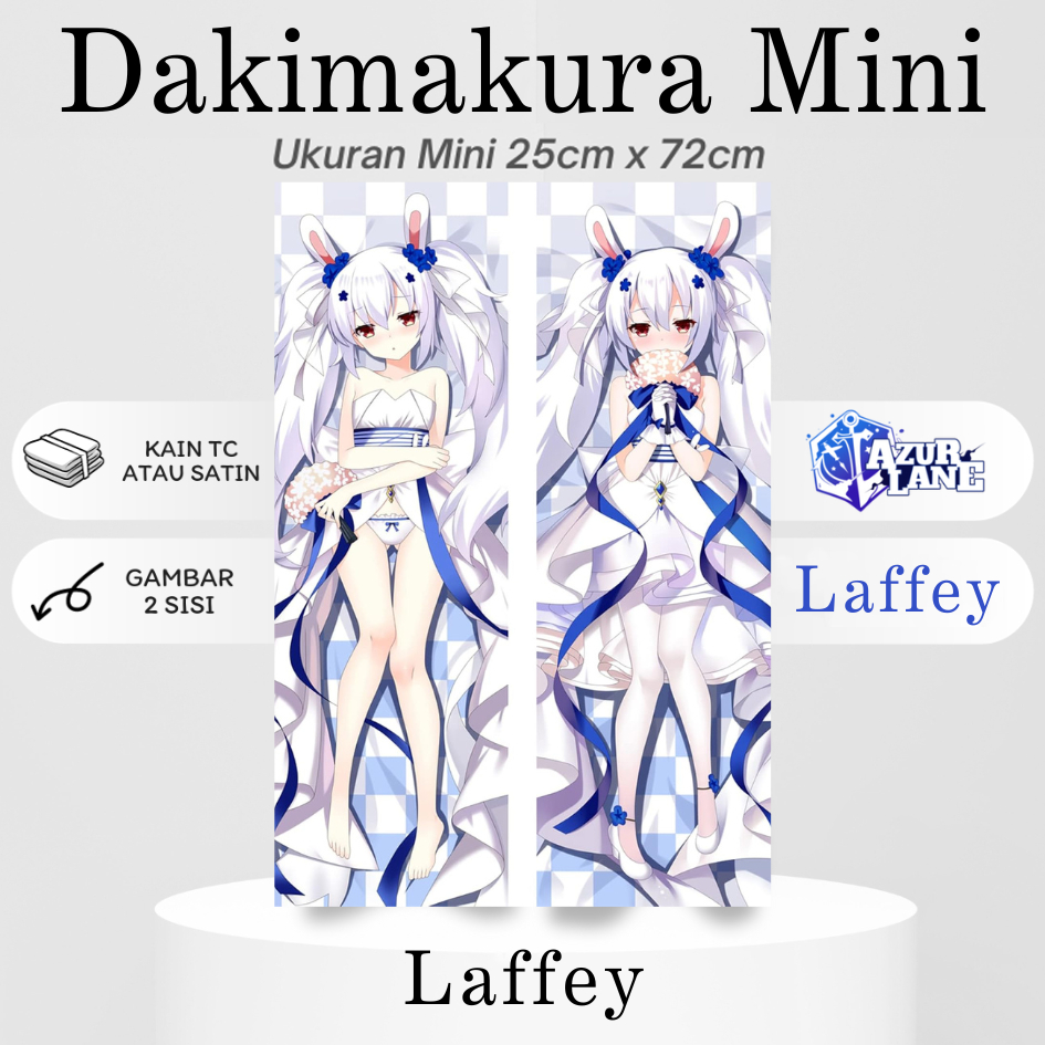 DAKIMAKURA MINI LAFFEY AZUR LANE Bantal Anime Waifu Mini LAFFEY Azur Lane