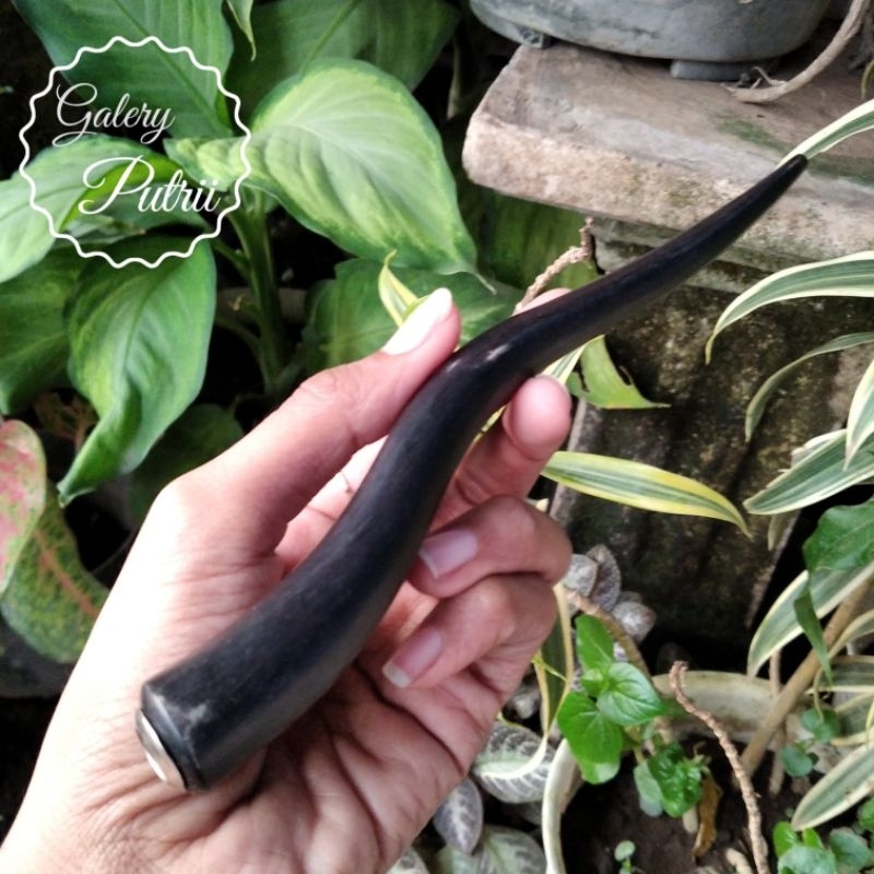 Pipa once / once cangklong / pipa rokok / padutan kayu kelor hitam S