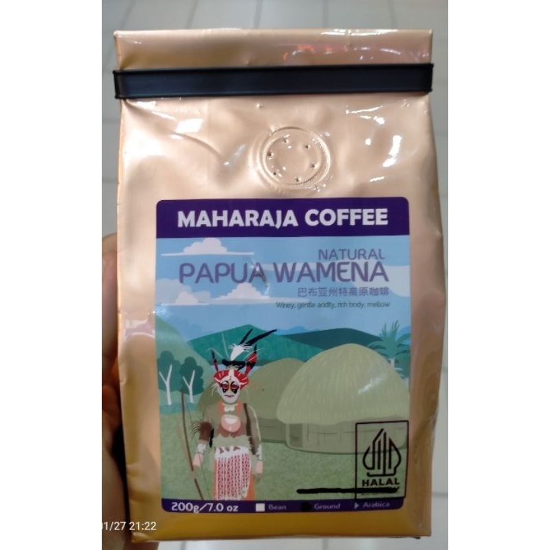 

MAHARAJA COFFEE NATURAL PAPUA WAMENA 200g