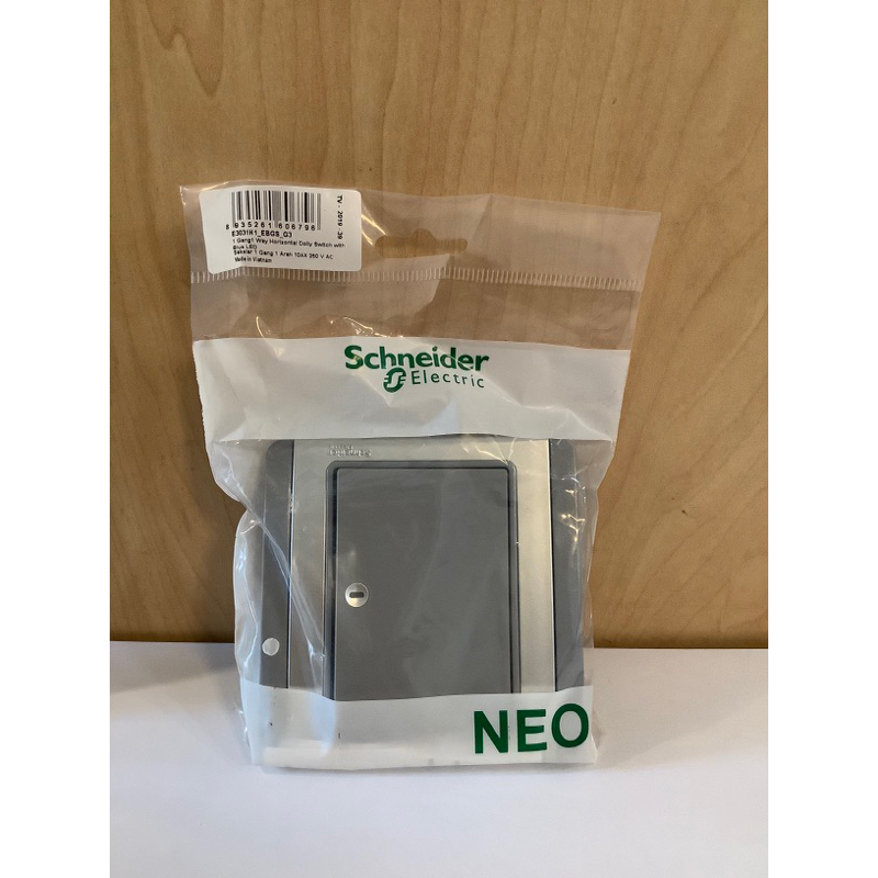 Saklar Engkel Schneider NEO Horizontal Abu-Abu