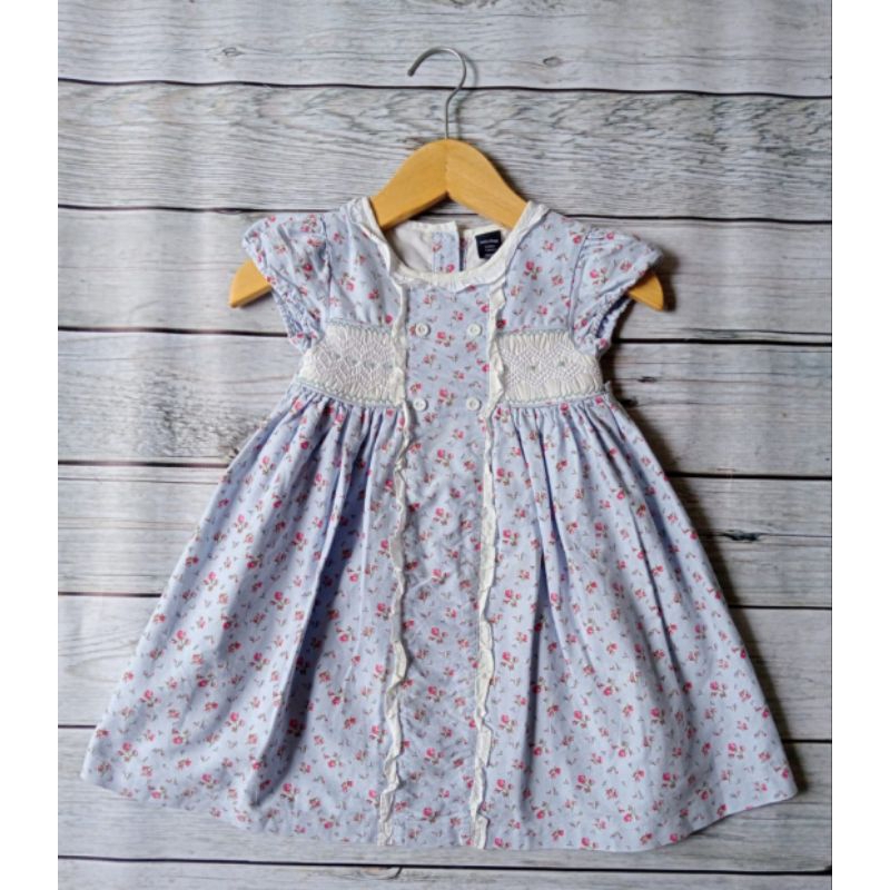 smocked dress baby gap