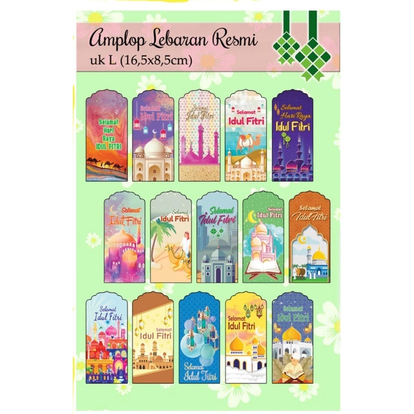 

Amplop Lebaran / Idul Fitri / Ramadhan isi 8 pcs ukuran 8 x 16 cm
